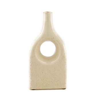 Vase ceramic 10.5x5x20.5cm White