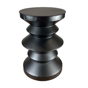Side table metal Ø38.5x54.5cm Black
