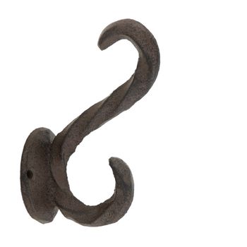 Hook cast iron 5.5x8x12.3cm Dark brown