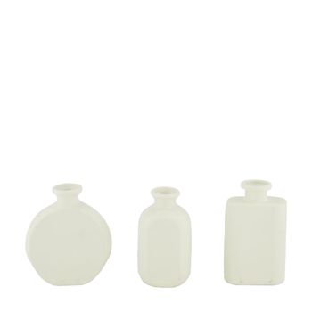 Vase Keramik 6.7x3.5x11.1cm Weiß Mix