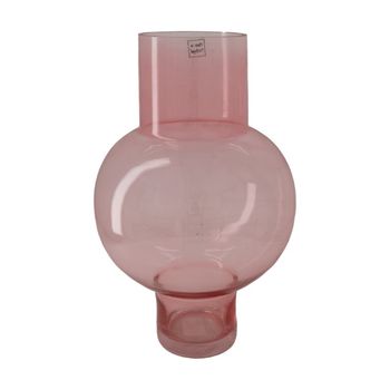 Vase glass Ø25x42cm Pink