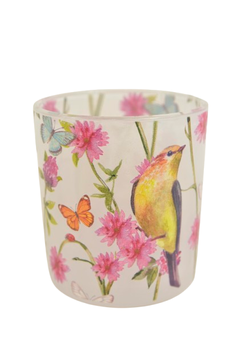 GLAS D7,3X8H BLUMEN/VÖGEL