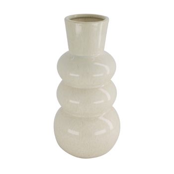 Vase Keramik Ø15.5x30cm Weiß