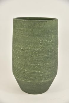 Vase "CAMILLA" Grün-Ziegel 19x30cm