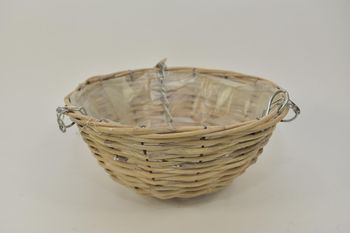 Hanging basket riet naturel D30 H15/58cm