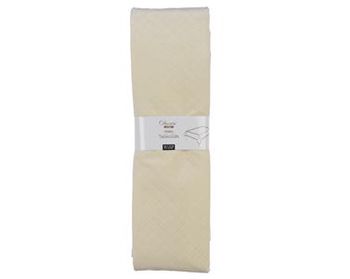 Polyester Tafelkleed velvet quilt ivoor 140x250cm