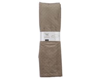 Polyester tafelkleed Velvet Quilt Natural Linen 140x250cm