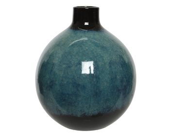Vase aus Keramik - Durchmesser 19,5-H23cm - nachtblau