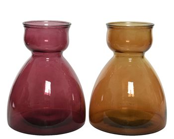 Vase recyceltem Glas verblassen 2kl.ass - dia27-H34cm - sortiert