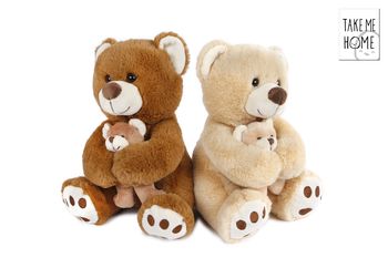 Take Me Home Beer met baby 2 assortie pluche 25cm