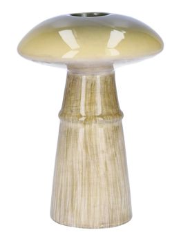 Vaas Paddenstoel Agaric Groen D10 H14.5 cm Keramiek