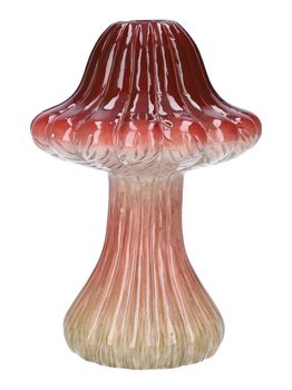 Vaas Paddenstoel Toadstool met lijnen Bordo D14 H21 cm Keramiek