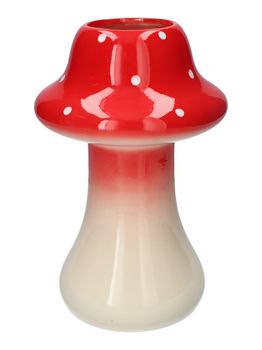 Vaas Paddenstoel Toadstool Rood D18 H28.5 cm Keramiek