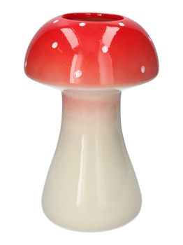 Vaas Paddenstoel Champignon Rood D18 H28.5 cm Keramiek