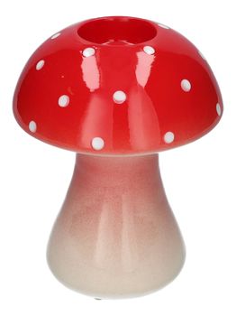 Theelicht Paddenstoel Champignon Rood D16 H20 cm Keramiek