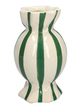 Vase Candy d6.5/8.5xh15 green/white