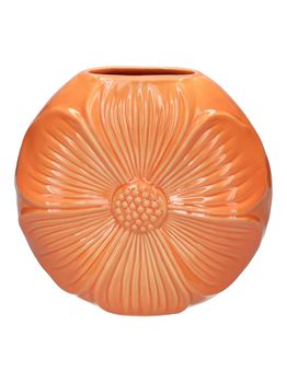 Vase Blütenblatt 22.5x6.5x21 orange