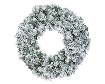 Imperial krans snowy binnen dia60cm H.10cm groen/wit