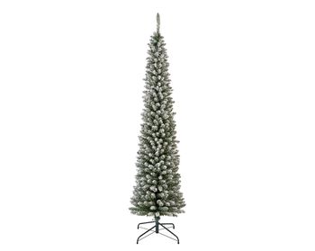 Pencil Pine tree snowy green/white D60 H210 cm