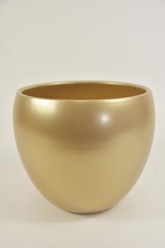 Blumentopf Schale, 22 cm - Gold