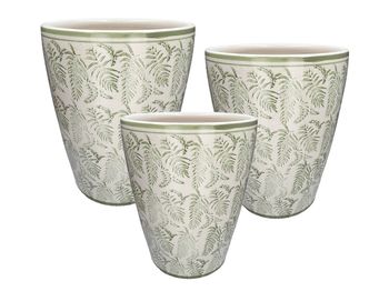 Set/3 Pot Daphne d42xh53 light green