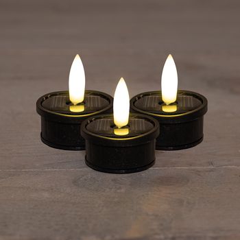 THEELICHT SOLAR 3D LONT SET VAN 3 ZWART / BLISTER