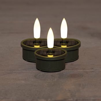 THEELICHT SOLAR 3D LONT SET VAN 3 OLIJF / BLISTER