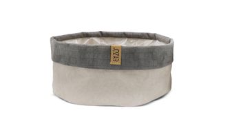Sizo paper scale grey with suede edge Ø 25 H10 cm