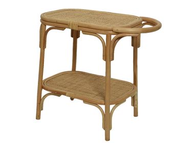Side table rattan indoor natural 38x60x65cm