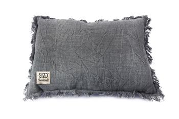 Cushion Denim-Grey with filling 30x45cm grey denim