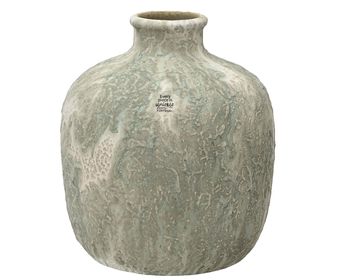 Flasche Terrakotta grau/grün H.30cm T.27cm