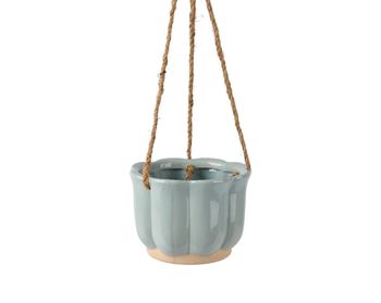 Hangende planter keramiek blauw dia13.2cm x H.9.5cm