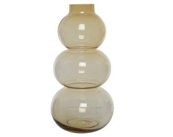 Vase glass solid color brown D19 H36cm