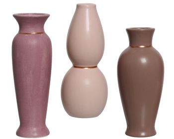 Vase Porzellan 3 sortiert multi H18.5 D7.5cm