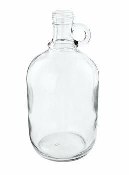 Vase Glass Bottle Shape D14 H26cm Clear