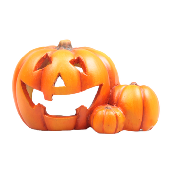 POMPOEN 3-HALLOWEEN T-LICHTHOUDER 12.5X8X7 CM