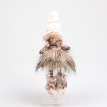 KABOUTERVROUW MET BUNGELBEENTJES 18X16X62 CM BEIGE