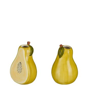 Vase Obst gelb grün 2 sortiert - h15xd10cm
