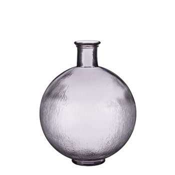 Qin Vase aus recyceltem Glas fliederfarben - h42xd34cm