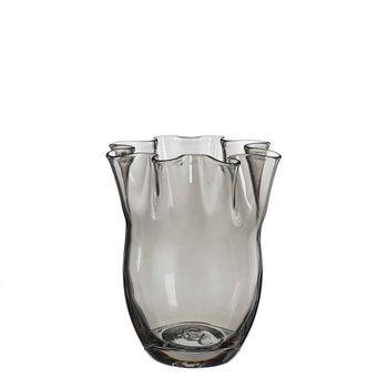 Pollie Vase Glas grau - h23xd18cm