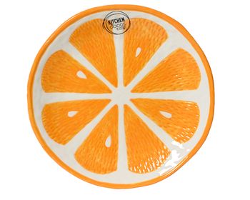 Ontbijtbord dolomiet oranje D16 H2cm