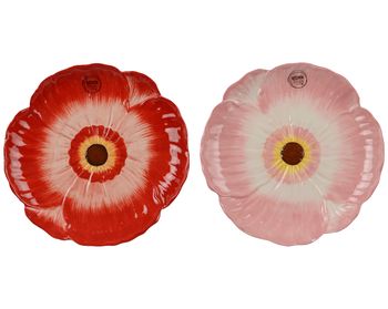 Ontbijtbord poppy dolomiet 2col ass D22 H2cm