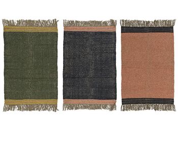 cot rug stripe 3col assorted 60x90cm