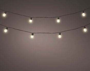 LED deco string lights steady buiten zwart/warm wit L.570cm
