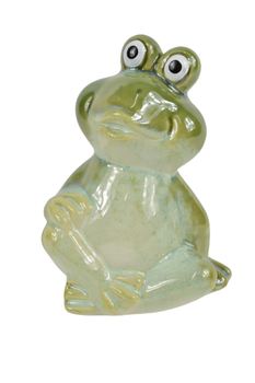 FROSCH 9,6X7,7X12,8CM PORZELLAN GRÜN