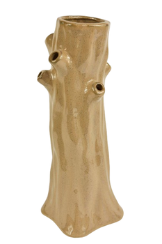 VASE 15X14X37CM BAUM PORZELLAN BRAUN