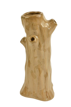 VASE 12.5X12X25CM BAUM PORZELLAN BRAUN