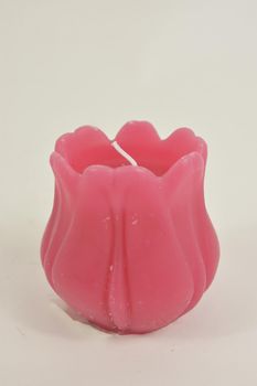 KERZE/TULPE DUFT D12X10H D.ROSA