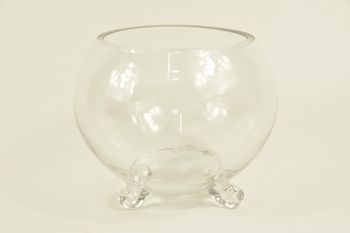 BOWLVASE/FOOT GLASS D11,5X13,5H TRANSPARANT