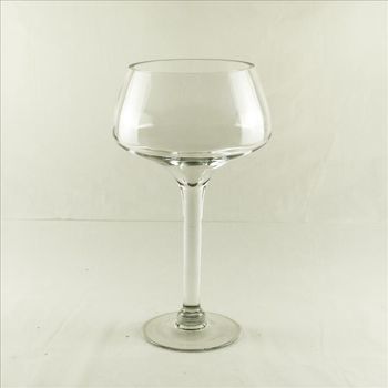 GLASVASE AUF FUSS D14X35H TRANSPARENT